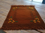 CEPELIA RĘKODZIEŁO WEŁNIANY TKANY KILIM ZWW ZAKOPANE 70 x 83