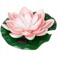 LAMPA SOLARNA LED PŁYWAJACA LILIA WODNA DO OCZKA FONTANNY