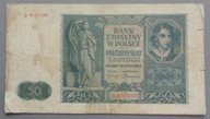 50 zł 1941 rok seria D , okupacja niemiecka
