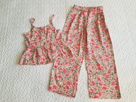 Cool Club komplet w kwiatki spodnie i bluzka nowe roz 128