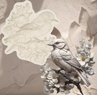 Forma silikonowa ptak gałązka do masy do gipsu