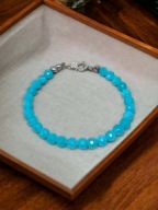 Amazonit...Delikatna bransoletka z pięknie szlifowanych Amazonitów