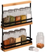 REGAŁ PÓŁKA KUCHENNA NA PRZYPRAWY 10 SŁOICZKÓW ORGANIZER STOJAK KESPER