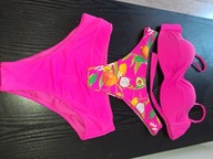 STRÓJ KĄPIELOWY TRZYCZĘŚCIOWY RÓŻOWY roz.42