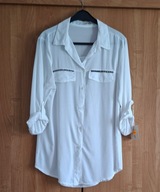 Made In Italy biała damska koszulowa bluzka /ćwieki 40