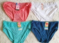 4x MAJTKI MAJTECZKI W KWIATKI FIGI DAMSKIE 4-PAK gładkie klasyczne vintage