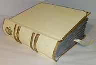 A6- Mini Notatnik 112k ECRU 80g ( Księga notes prezent rekwizyt retro )