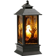 Latarnia LED Halloween - Ozdobna, Pomarańczowa, Energooszczędna