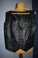 Oryginalna kamizelka czarna skórzana_40