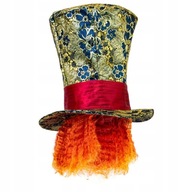 CYLINDER SZALONEGO KAPELUSZNIKA Z WŁOSAMI Strój Kostium KAPELUSZNIK Cosplay