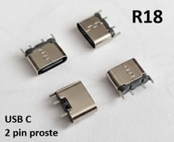Gniazdo USB C do lutowania 2-PIN 3.1 SMD (r18) złącze