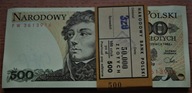 Banknot 500 zł. z 1982 r. seria FW z paczki