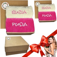 ZESTAW 2 RĘCZNIKI + BOX PREZENT DLA DZIEWCZYNY NIEJ ŻONY NA WALENTYNKI