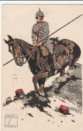 N104 ŻOŁNIERZ UŁAN KAWALERIA FRONT ZACHODNI FRANCJA NIEMCY CESARSTWO