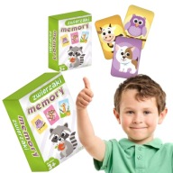 GRA PAMIĘCIOWA ZWIERZAKI MEMORY MINI ZWIERZĄTKA MEMORKI SPOSTRZEGAWCZOŚĆ 3+