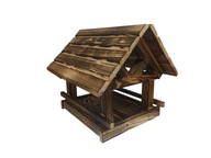 Drewniany karmnik dla ptaków – solidny, ręcznie wykonany, rustykalny styl