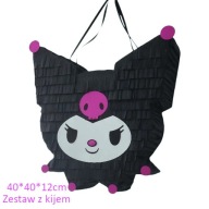 Piniata urodzinowa Kuromi / My Melody / Hello Kitty. Zestaw z kijem