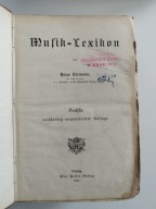Musik-Lexikon Hugo Riemann 1905 Leksykon Muzyki