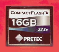CompactFlash P R E T E C 16GB 20MB/s Made in TAIWAN