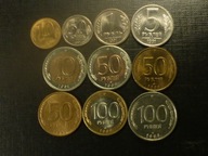 Zestaw 10 szt.1991-1993r.10-50 Kop.1,5,10,50,100 Rubli.