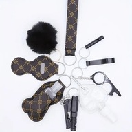 PREZENT dla KOBIET Duży zestaw do samoobrony - 10 częściowy brelok