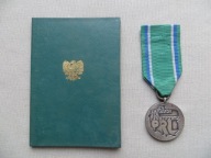 SREBRNA ODZNAKA ZA ZASŁUGI DLA TRANSPORTU PRL + LEGITYMACJA NADANIA 1986