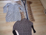 BLUZKA, SUKIENKA, SZLAFROK, CĘTKI PANTERKA UBRANIA 3 SZTUKI