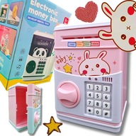 SKARBONKA SEJF PIN KRÓLICZEK DZIECI ELEKTRONICZNA ŚWIATŁA DŹWIĘK PREZENT