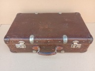 Stara kartonowa walizka podróżna - ładny stan, metalowe okucia