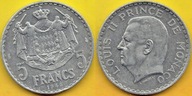 MONACO 5 FRANCS 1945 r.