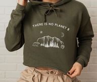 Zielona Bluza z kapturem There is no planet B