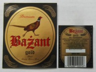 ETYKIETA PIWO BAŻANT GOLD PREMIUM BROWAR SULIMAR PIOTRKÓW + KONTRA