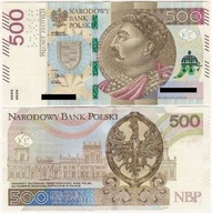 4 x banknot 500 zł seria AA