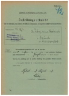 Potwierdzenie odbioru 1917 Rybnik sąd Czechy