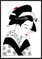 A2 PLAKAT OBRAZ JAPONIA JAPONKA KIMONO KRAJ KWITNĄCEJ WIŚNI