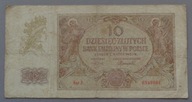 10 zł 1940 rok seria J ,okupacja niemiecka