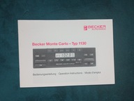 NOWA instrukcja obsługi radio BECKER Monte Carlo Mercedes W201 W124 książka