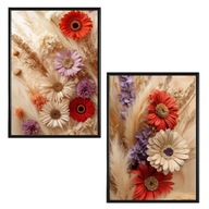 Plakat Zestaw 50x70 2szt. plakaty, postery,BOHO, MINIMALIZM, KWIATY