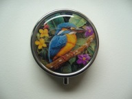 PIGULARZ POJEMNIK NA TABLETKI PTAK ZIMORODEK