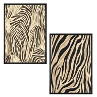 Plakat Zestaw 30x40, 2 sztuki, plakaty ,postery MODERN VINTAGE ZEBRA