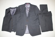 Dressmann garnitur męski szary elegancka jednorzędowy rozmiar 52