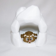 Igloo Jaskinia z figurką lwa szablo zębnego Multivers3D