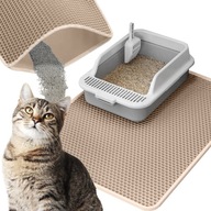 BARDZO DUŻA MATA POD KUWETE 75x55 DWUWARSTWOWA PODKŁADKA DLA KOTA STABILNA