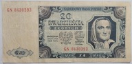 20 zł 1948 seria GN, banknot PRL