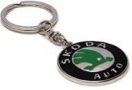 BRELOK BRELOCZEK do kluczy zawieszka SKODA czarno srebrny zielony