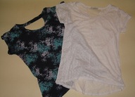 BIAŁA BLUZKA i GRANATOWA BLUZKA PAPAYA 40