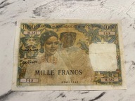 Madagaskar - 1000 franków - 1953 - bardzo rzadki