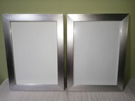 ZESTAW RAMEK DWIE SZTUKI RAMKA NA ZDJĘCIA 2 szt. 34,5 x 25,5 SREBRNE