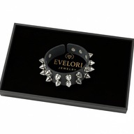 PIESZCZOCHA Bransoletka Regulowana Długość Skórzana Ćwieki Kolce PUNK GOTH