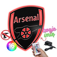 HERB ARSENAL LED DEKORACJA ŚCIENNA PREZENT DLA NIEGO DO POKOJU GARAŻU BIURA